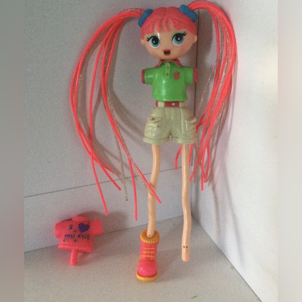 Zoe “Cats Rule” Doll, 7-Pieces, Incomplete, 1990’s Betty Spaghetty